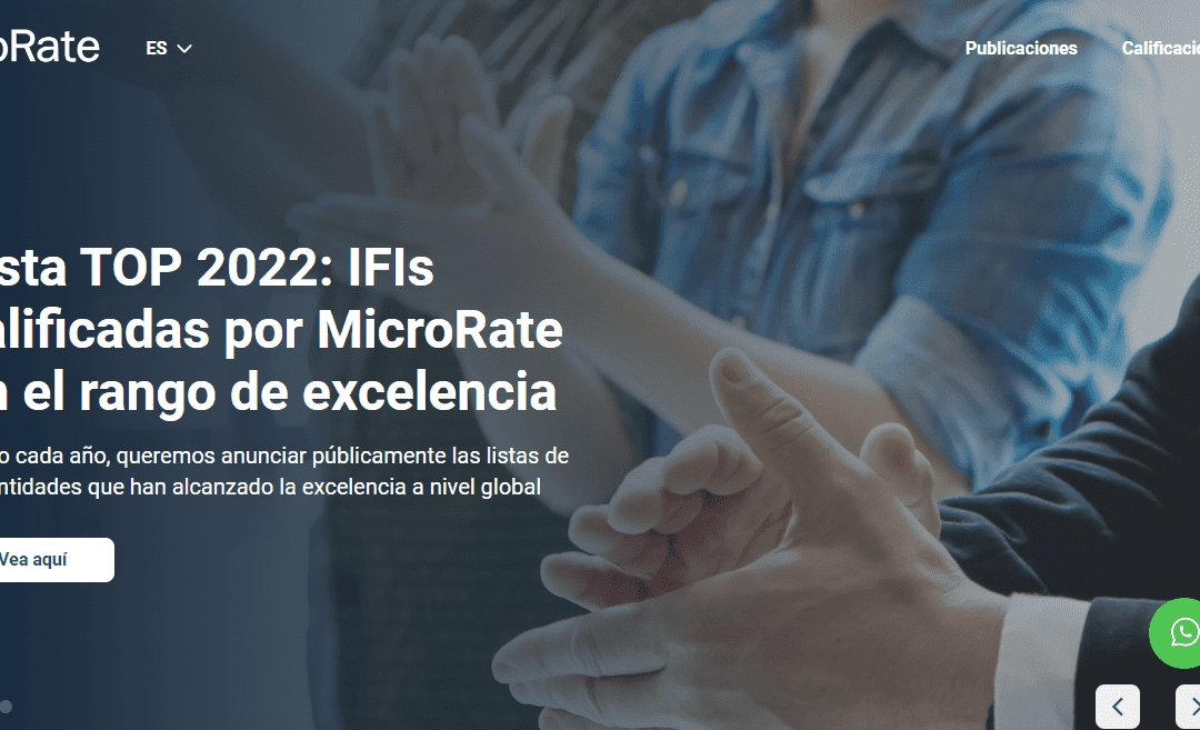 Lista TOP 2022: IFIs calificadas por MicroRate en el rango de excelencia