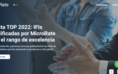 Lista TOP 2022: IFIs calificadas por MicroRate en el rango de excelencia
